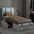 Levede Single Bed Frame Leather Headboard RGB 2 Drawers-1996009957413228550