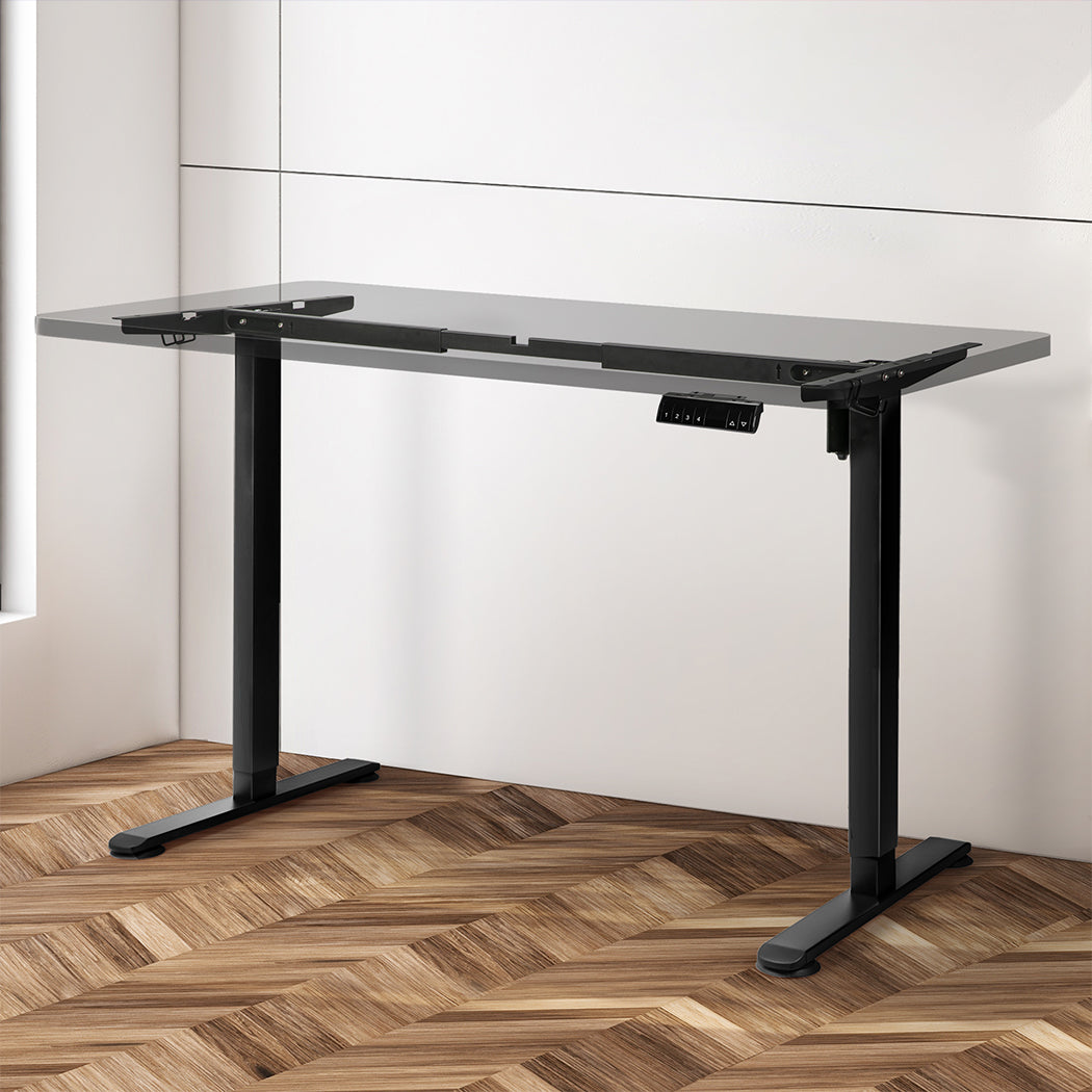 Levede Motorised Standing Desk Frame Black Single Motor-1864183323409125382