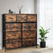 Levede Storage Cabinet Tower Chest Brown Fold-2018816894743744519