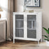 Levede Storage Cabinet Steel Kitchen White-2006733266870210566