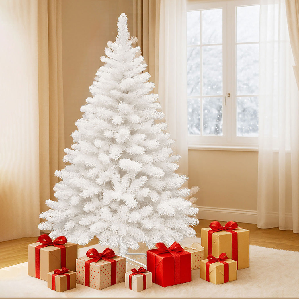 Santaco 1.5M 380 Tips White Christmas Tree-1950770005092208646