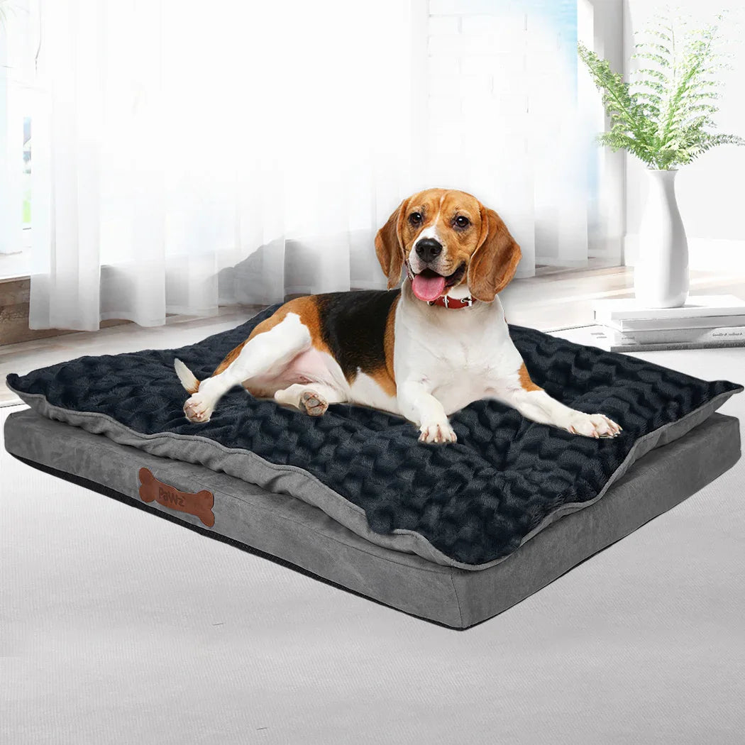 Dog Calming Bed Warm Soft Plush Comfy S Grey Small-2029387224654680070