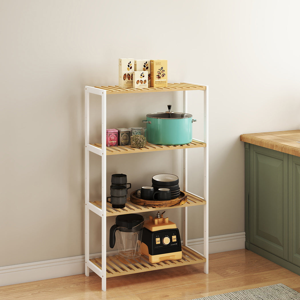 Levede Bamboo Storage Rack 4 Tier Shelf Shoe Organiser-2050056914347364358