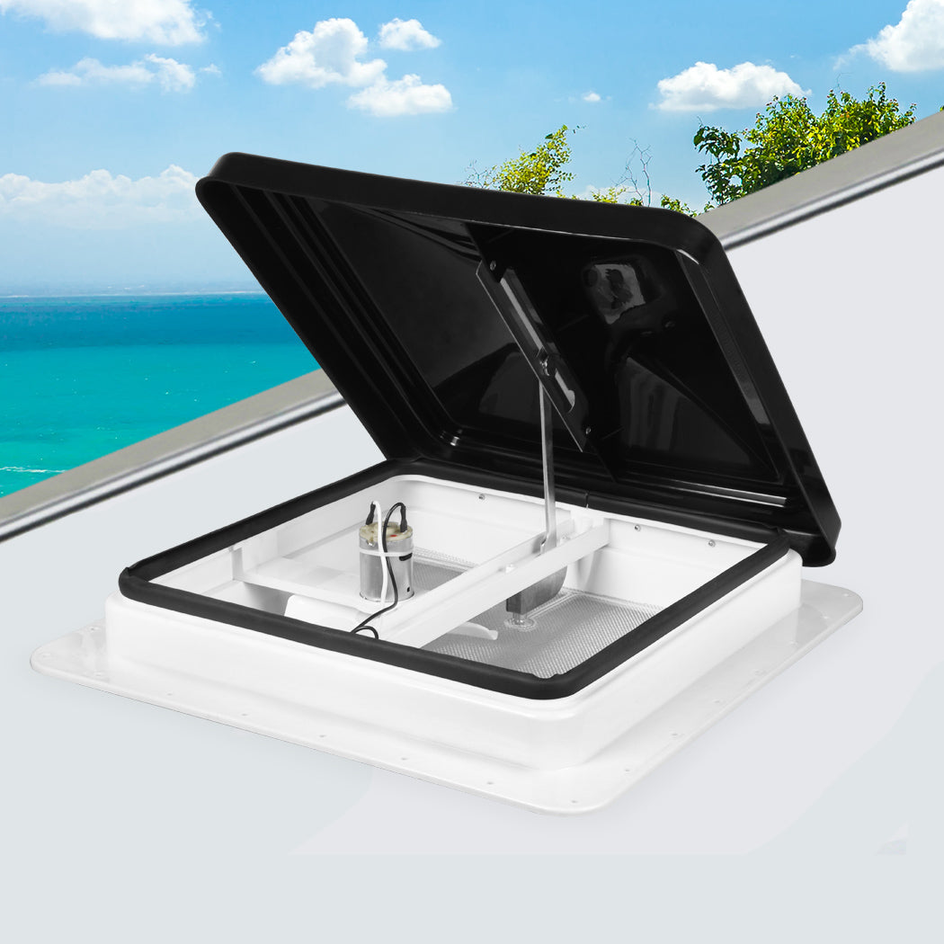 Manan Caravan Roof Vent 12V Fan RV Black-1886651049029275654
