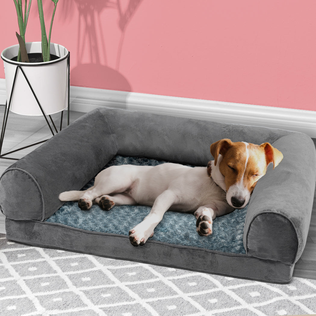 PaWz Pet Bed Sofa Dog Beds Bedding Soft M Grey Medium-2006733134598639622