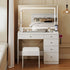 Levede Dressing Table LED Makeup Mirror Stool Set Vanity Desk 5 Storage Drawer-2050056769404801030