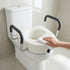 Levede Raised Toilet Seat with Handles Adjustable Height Aid Seniors White-2100034935548153862