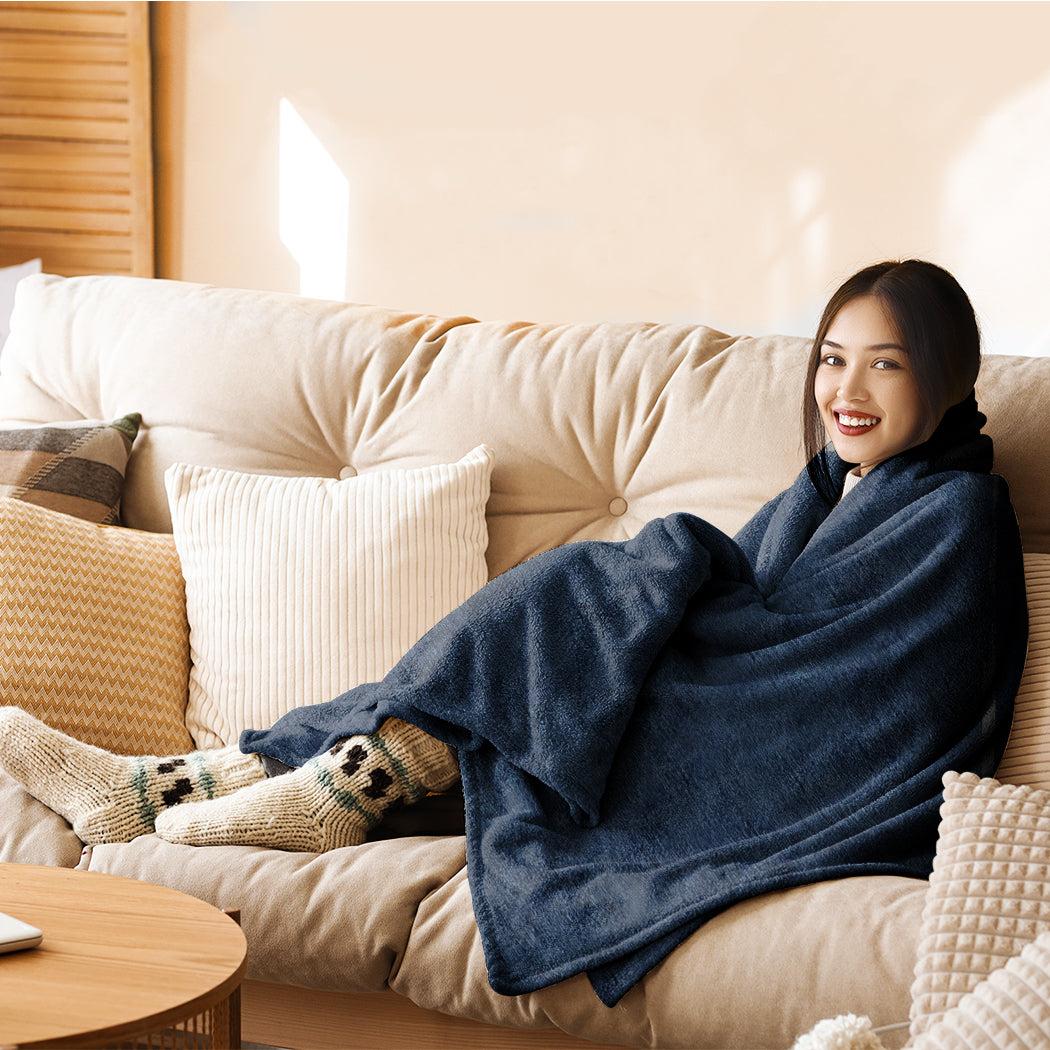 DreamZ Electric Throw Blanket Heated Timer Bedding Washable Warm Winter 160X130-1886651027051122694