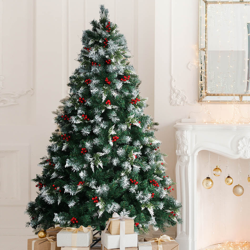 SANTACO Christmas Tree Snow Flocked 2.1M