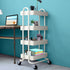 Levede 4 Tiers Kitchen Trolley Cart White-2006733175648292870