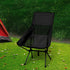 Levede Camping Chair Folding Outdoor Large Black-2018816670809853958