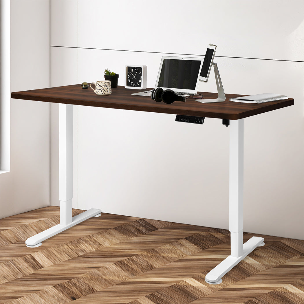 Levede Motorised Standing Desk Adjustable 140cm Walnut 1000x 1MM-1864183330564608006