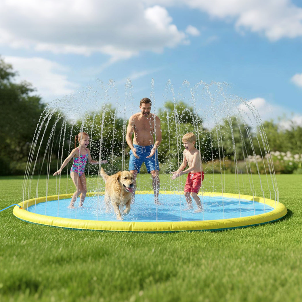 Pawz Splash Pad Kids Pet Sprinkler Water Play Mat 240cm-2011971115680927751