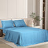 Dreamz 4pcs Double Size 100% Bamboo Bed Sheet Set in Blue Colour-1864183183050936326