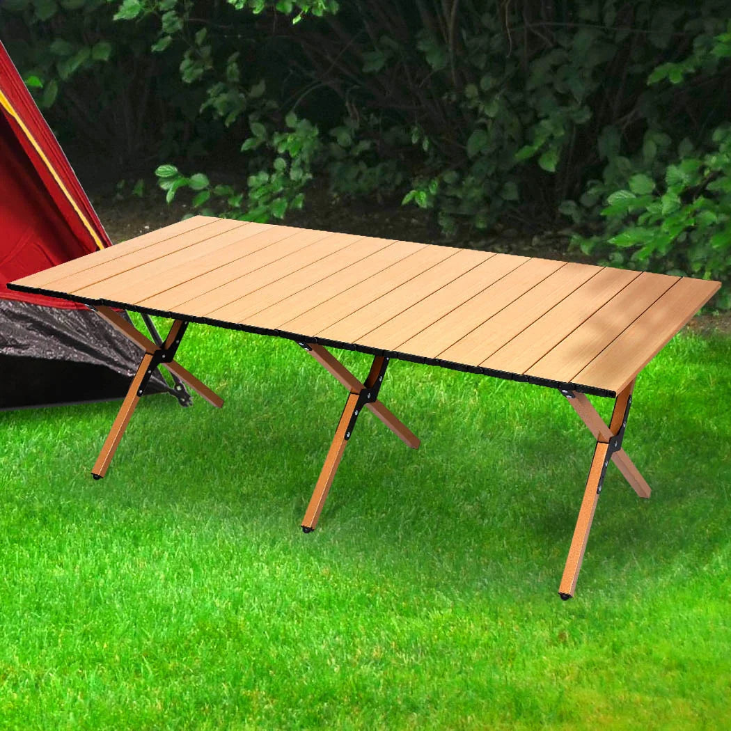 Levede Folding Camping Table Foldable Oak-2018816834840694790
