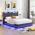 Levede King Bed Frame Gas Lift Storage LED Light USB-2006733381597007878
