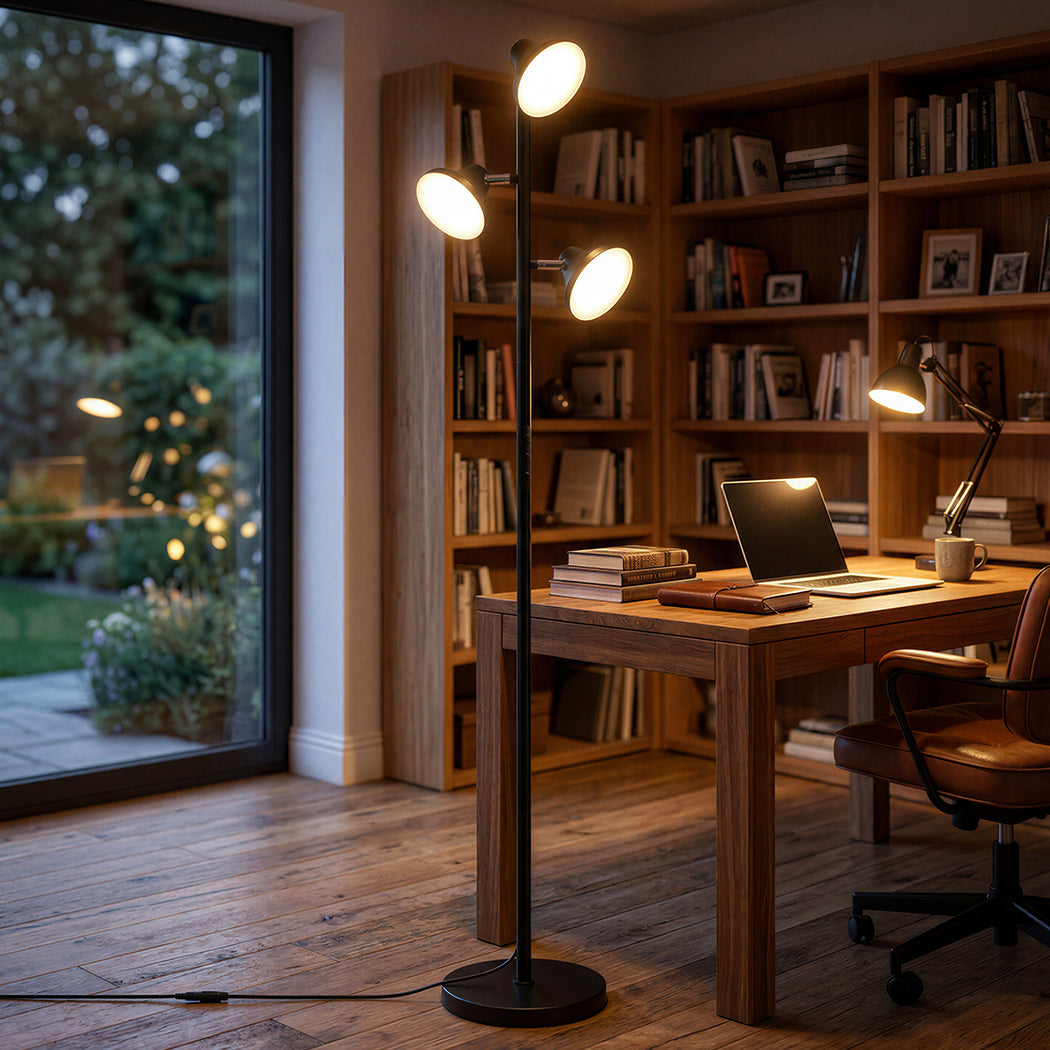 Emitto 3-Light LED Floor Lamp Dimmable Tree Lamp Remote Adjustable Living Room-2100002229158285318