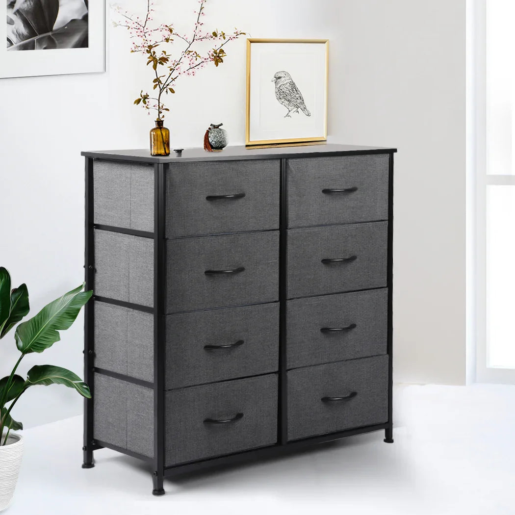 Levede Storage Cabinet Tower Chest Dark Grey-2018816882634788870