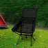 Levede Camping Chair Folding Outdoor Large Black-1864184454763909126
