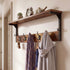 Levede Coat Rack Shelf Wall Mounted 7 Hooks Wall Floating Hat Rack Living Room-2050059009976832006