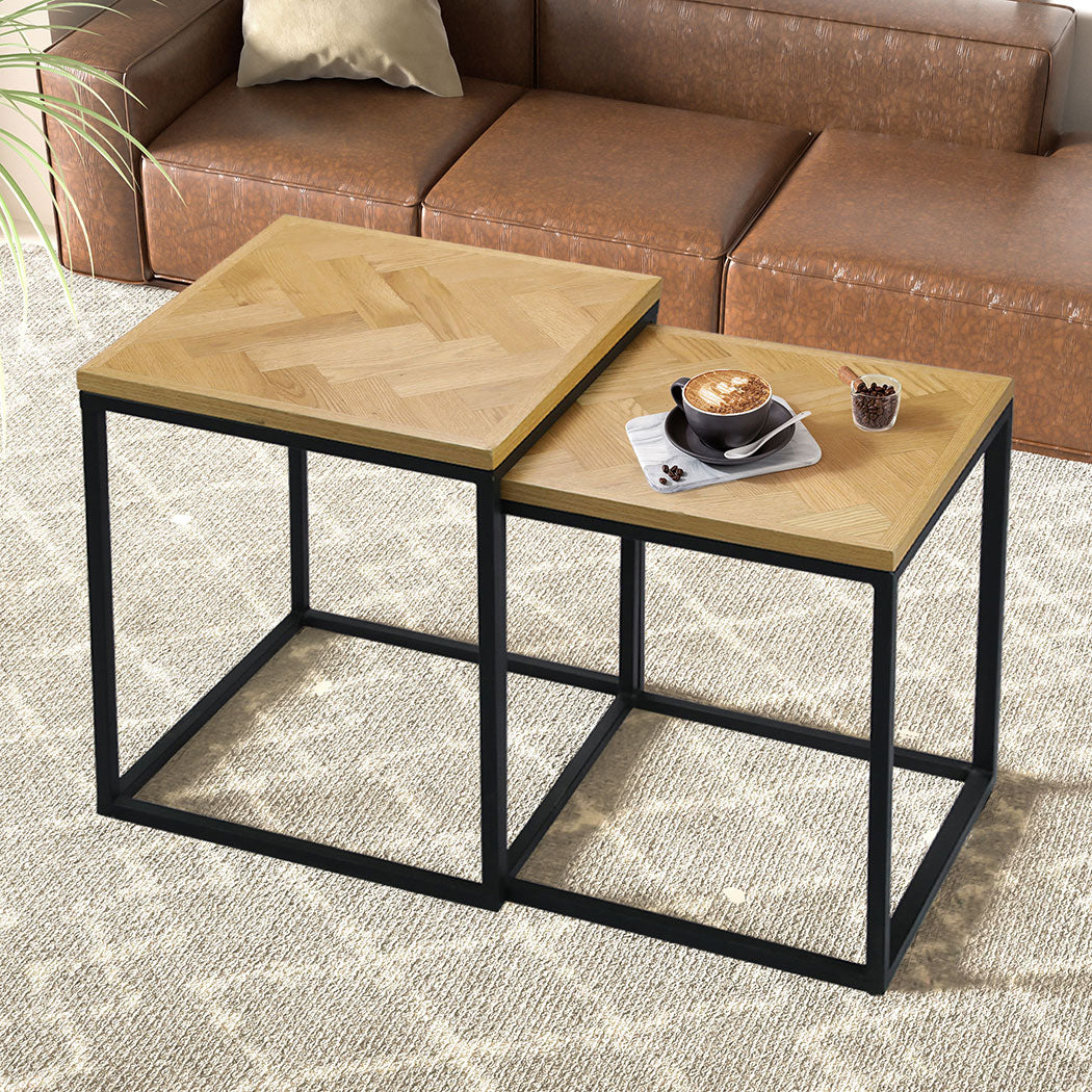 Levede 2PCS Nesting Coffee Tables