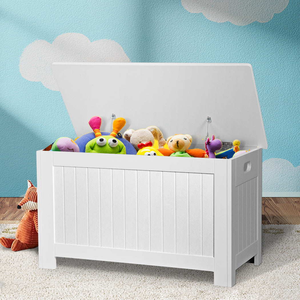 Levede Kids Toy Box Storage Chest Cabinet White-1973193727614783494
