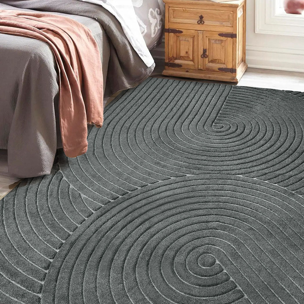 Marlow Floor Rug Soft Polyester Carpet Non Slip Plush Shaggy Rugs Geometric-1894516741392961542