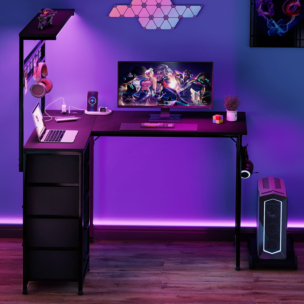 Levede Computer Desk Convertible L-shaped Study Table-2011971108542222342