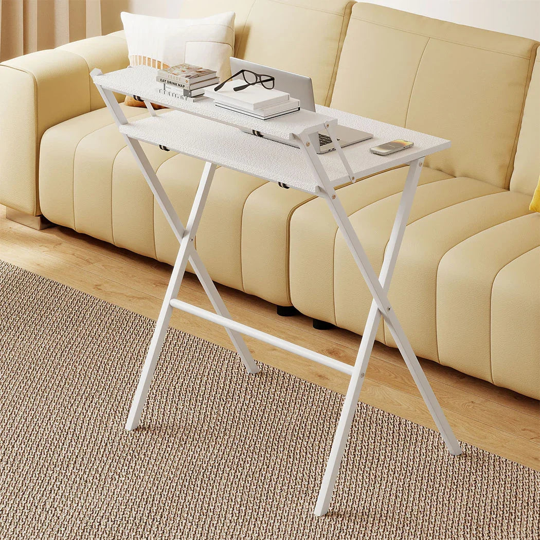 Levede Foldable Computer Desk Office Study Desk White-2050056912053080070