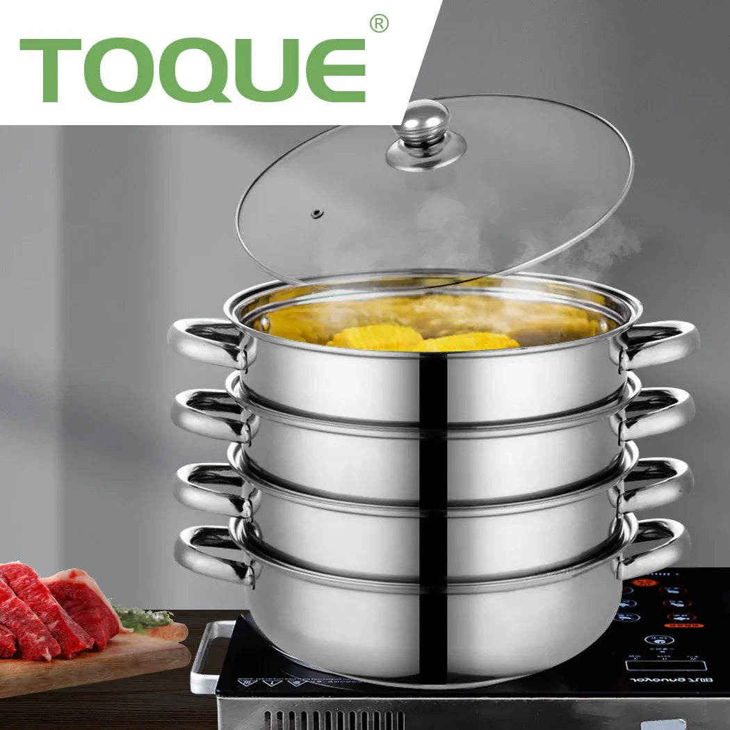 TOQUE Stainless Steel Steamer Meat Vegetable-2025742037680263174