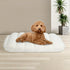 Pawz M Size Orthopedic Dog Bed with Sherpa Plush Removable Cover in White-2029387208892485638