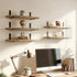Levede Floating Wall Shelves 5Pcs Wood Wall Mounted Rustic Display Rack Bedroom-2050059023742537734