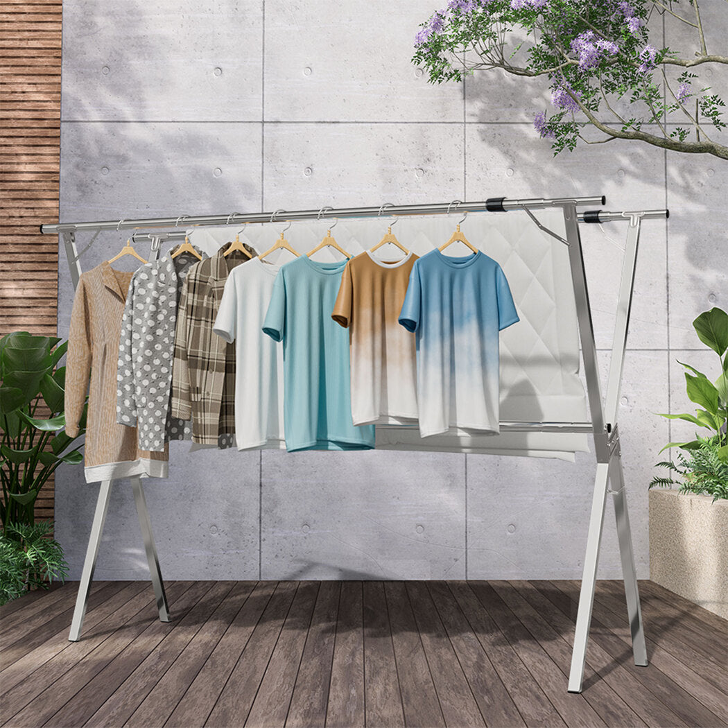 Levede Adjustable Clothes Drying Airer Foldable 150-200cm-1950769997898977286