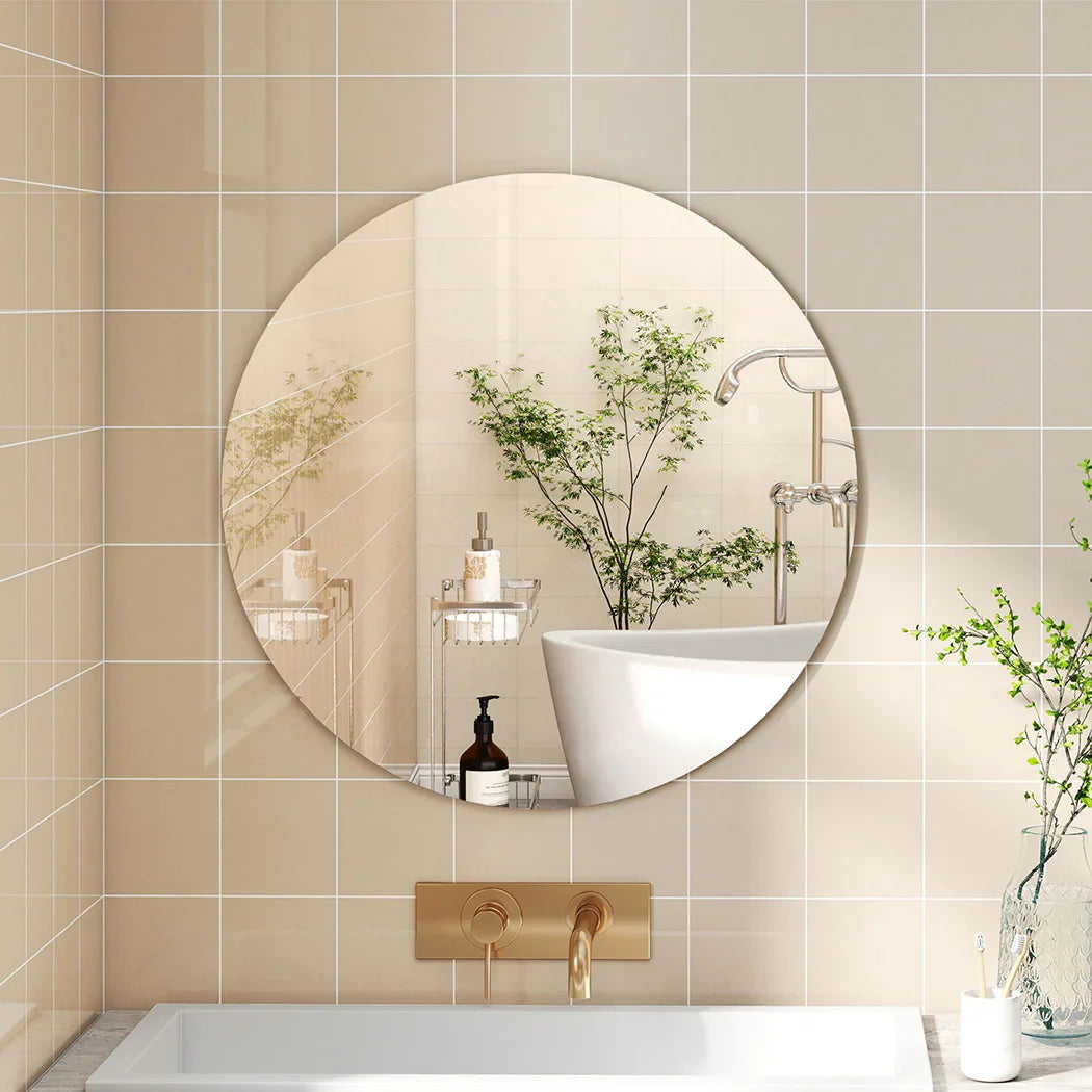 Yezi 50cm Round Wall Mirror Frameless Tempered Glass-2006732738371129350