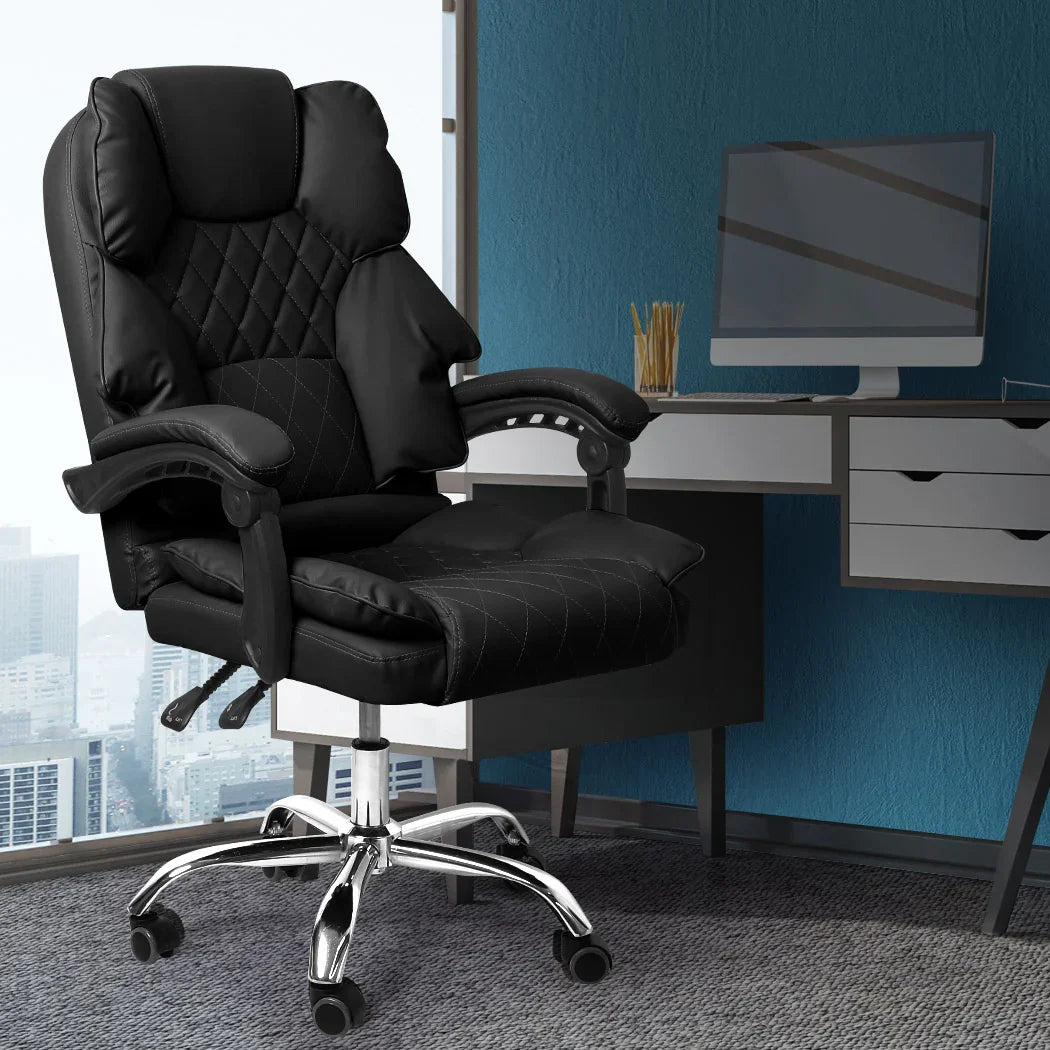 Levede Gaming Chair Office Computer Black No Footrest-2018816902662590470