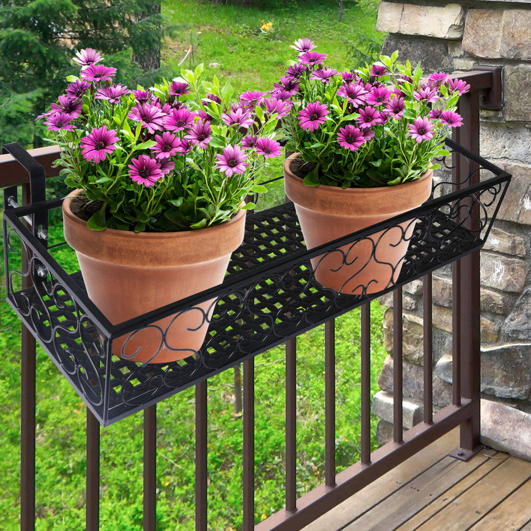 Levede Plant Stand Outdoor Indoor Home Black Rectangle-1864184718409469958
