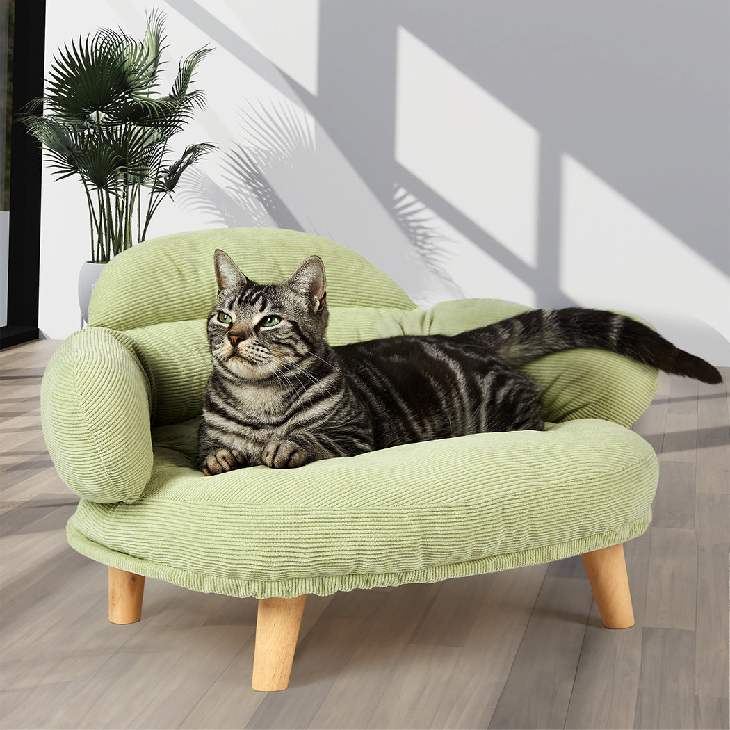 Pawz Elevated Pet Dog Cat Sofa Bed Couch L Size Green-1910112275096801286