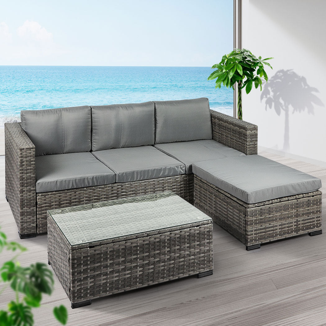 Levede 5pcs Outdoor Sofa Set Patio Furniture-1942353029282009094