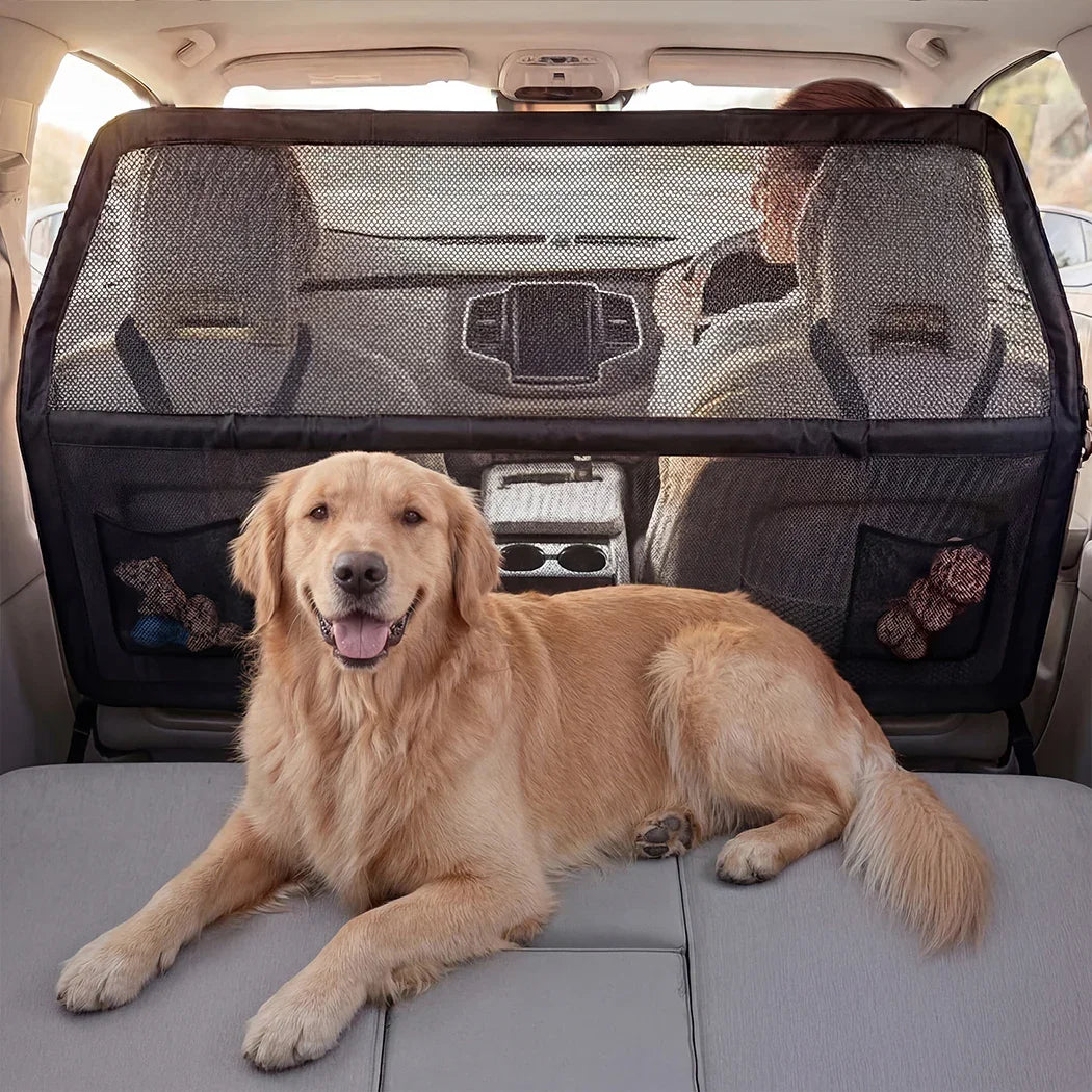 Pawz Dog Car Barrier Guard Back Seat Safety Protector Mesh Net Pet Large Divider-2050056784604958726
