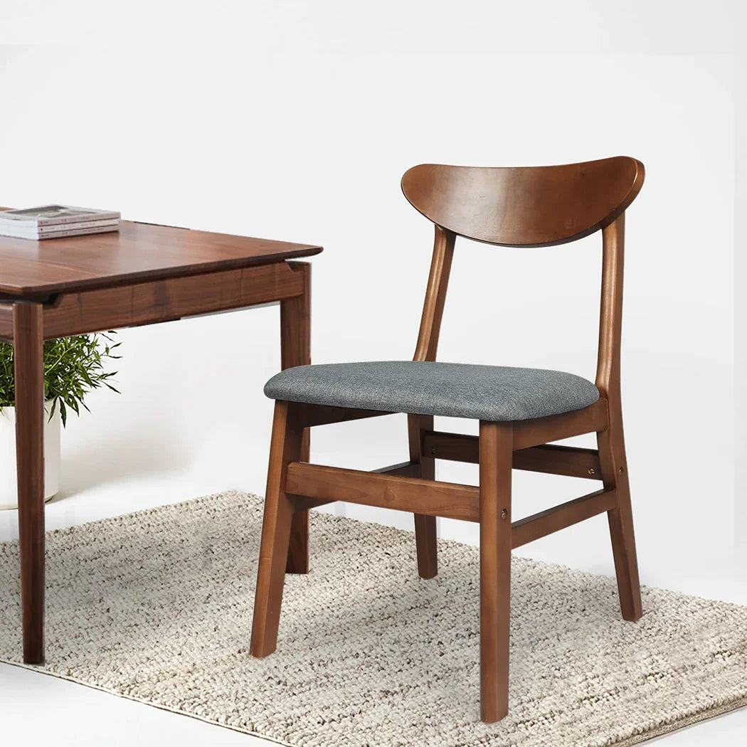 Levede 2xDining Chairs Kitchen Chair Brown 2Pack-2018816901869867014