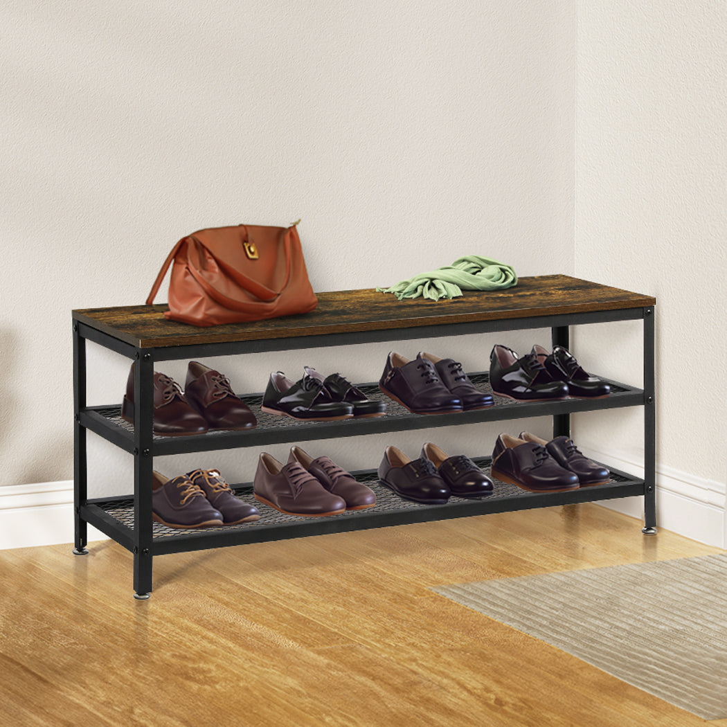 Levede 3-Tier Shoe Rack Bench 100cm-1864183516305166342