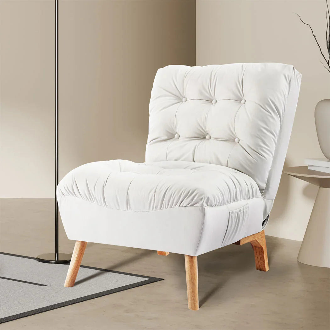 Levede Lounge Accent Chair Sofa Recliner Cream-2006733303171911686