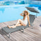 Levede Foldable Lounge Chairs with Canopy Grey-1910112248400056326
