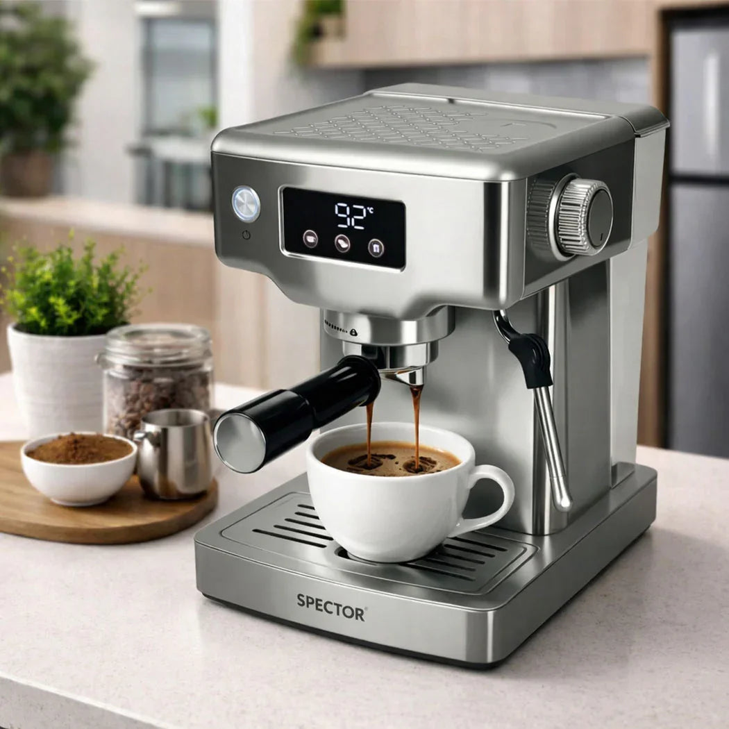 Spector 20 Bar Espresso Coffee Machine Maker Milk Frother Cappuccino Latte Cafe-2050056761360125958