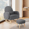 Levede Fleece Rocking Chair with footstool-1937319794885922822