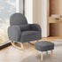 Levede Fleece Rocking Chair with footstool-1937319794885922822