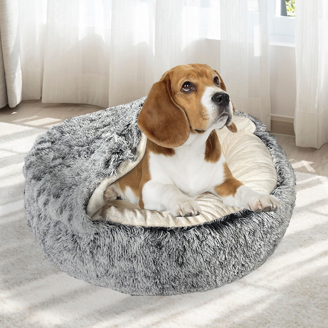PaWz Pet Dog Calming Bed Warm Soft Plush M Medium-2018816726787035142