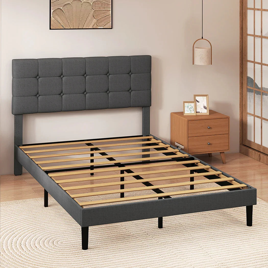Levede Bed Frame Upholstered Platform Mattress Base Double-2050056908055908358