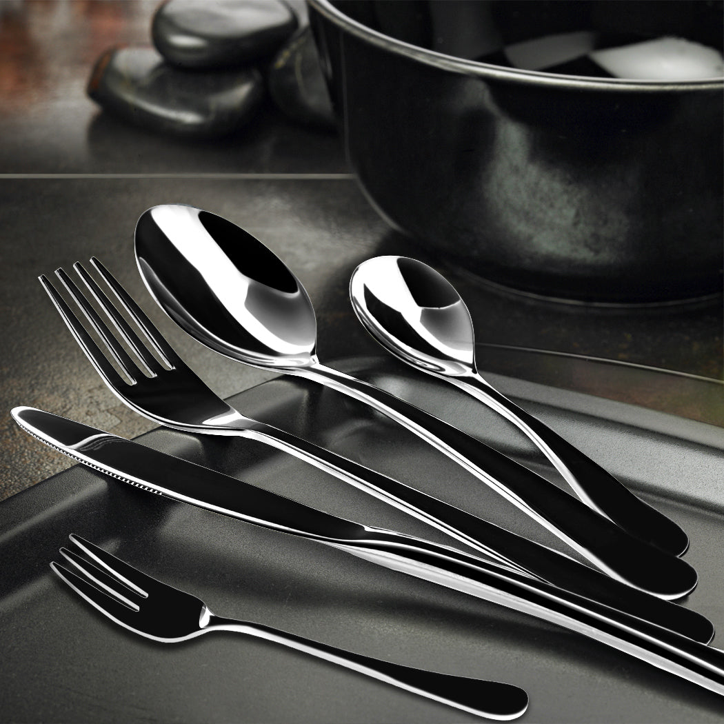 Stainless Steel Cutlery Set Travel Knife Black-1864184347029016582