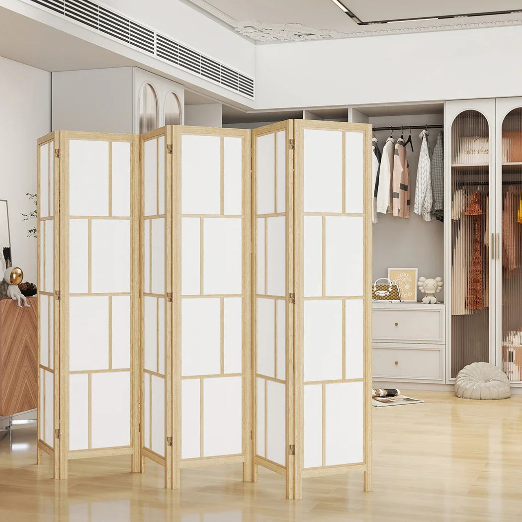 Levede 6 Panel Room Divider 170cm Freestanding Screen-2006733395052335110
